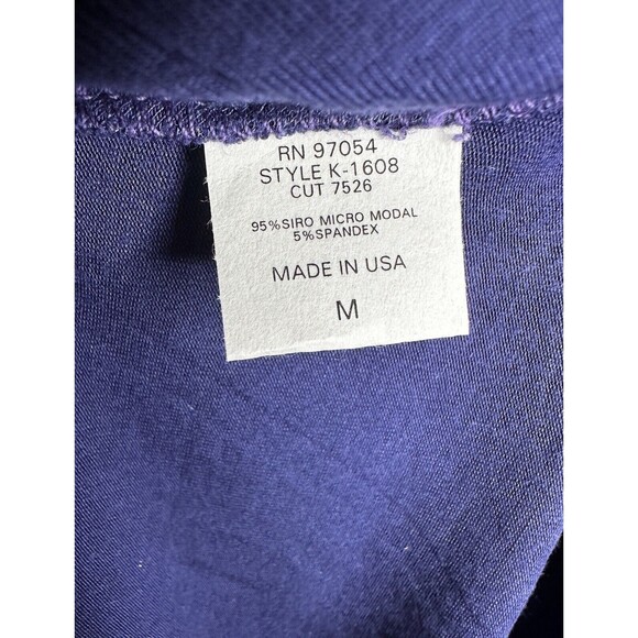 Krisa Surplice Half Sleeve Blouse in Sea Blue Women’s Size Medium NEW USA Made - Picture 4 of 6